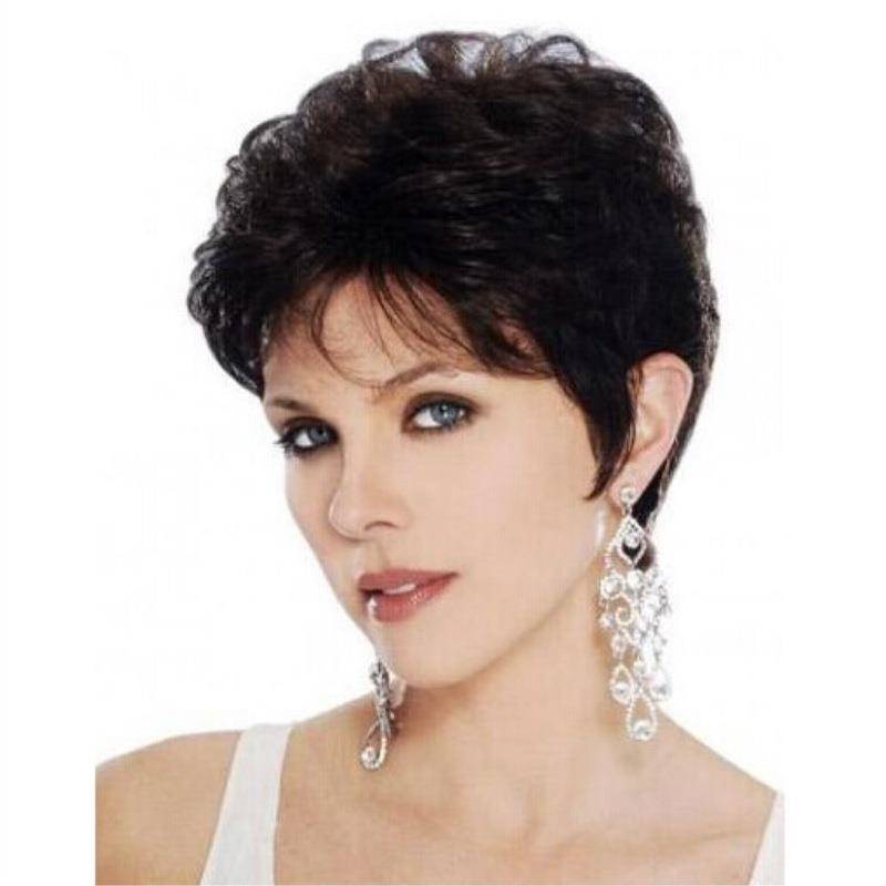 European and American fashion ladies short curly brown slightly curly rolling whole wig head cover cross -border wigs on behalf of hair