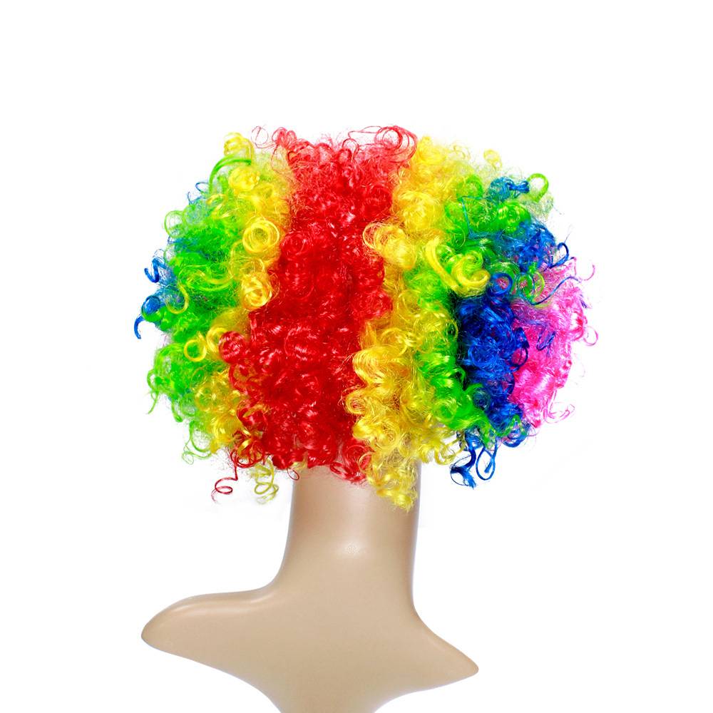 Clown headset funny road axbile props color explosion head cos cos wig children's roll fans wig fans wig