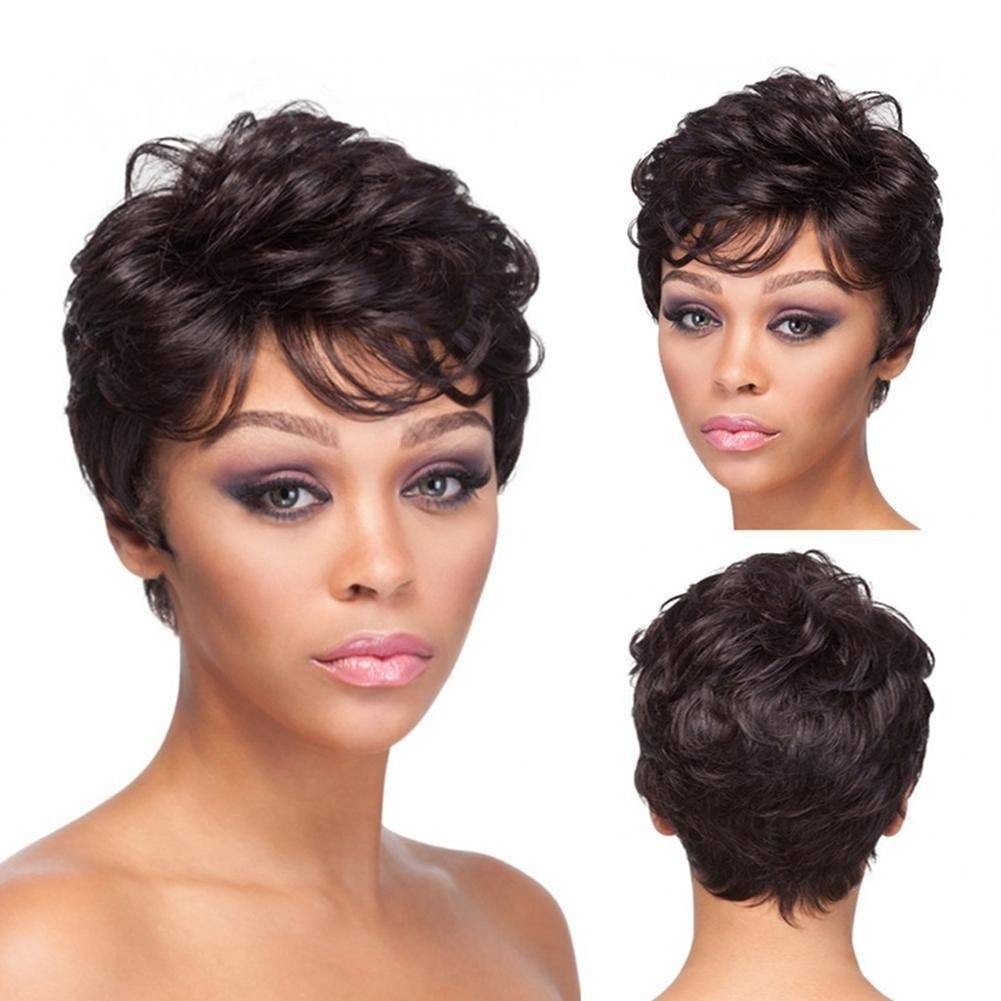 eBay European and American wig African curled short hair chemical fiber high -temperature silk cross -border pseudo -selling