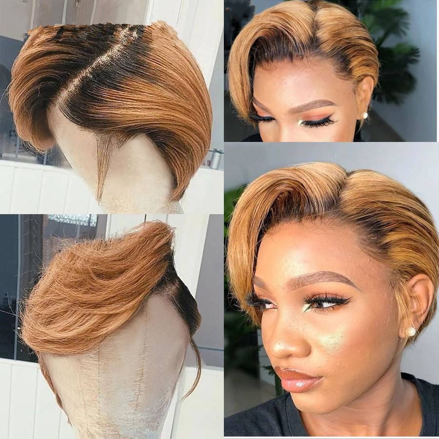 Wig European and American ladies short hair black brown partial bobo short straight hair chemical fibrous hair genuine wig factory