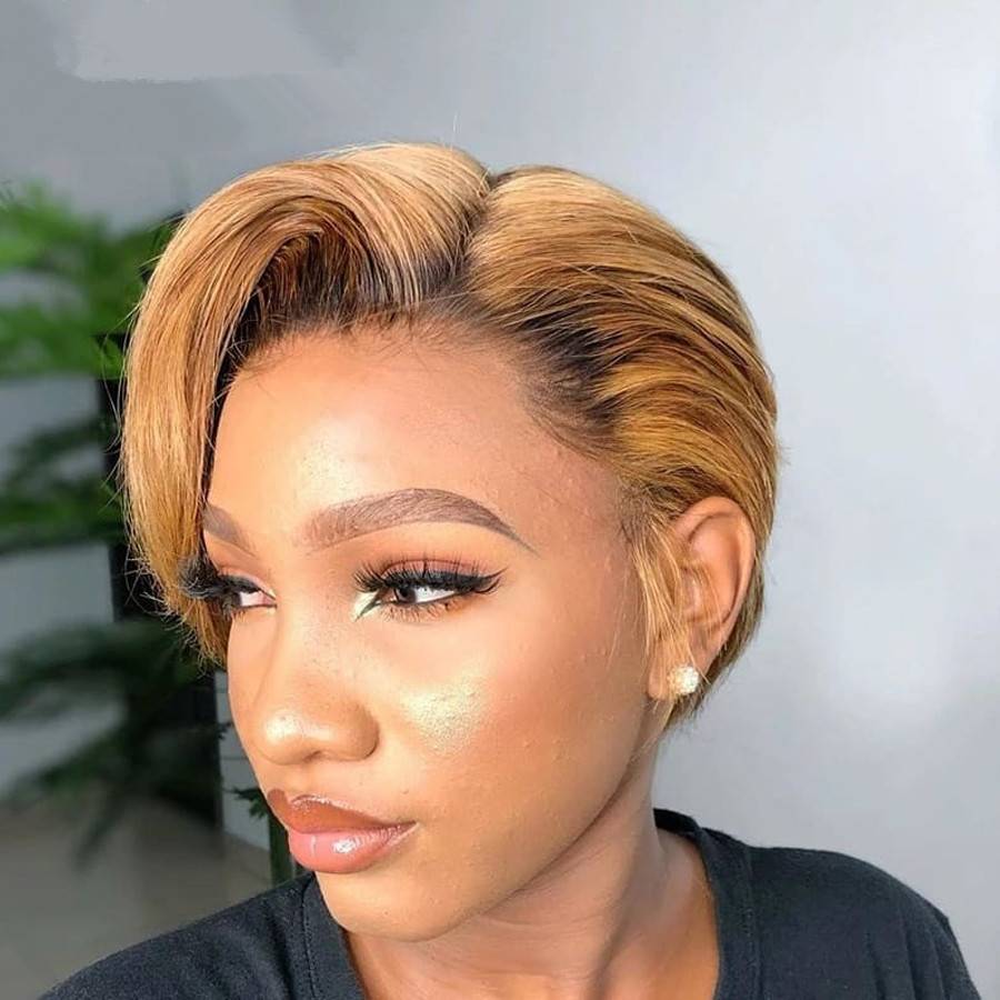 Wig European and American ladies short hair black brown partial bobo short straight hair chemical fibrous hair genuine wig factory