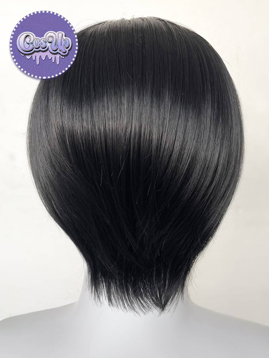 Qianlei black wig girl full header, short hair, high temperature silk, Naa Nana nana ghost lamp, cold cos