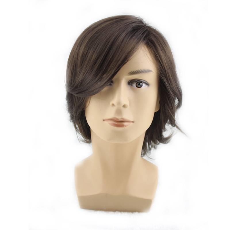 cosplay wig handsome anime cosplay male realistic male send European and American festivals wig