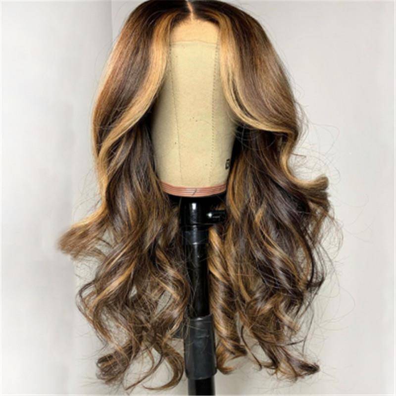 Genuine wig new European and American wigs, feasting long curly rose net head cover manufacturers wigs