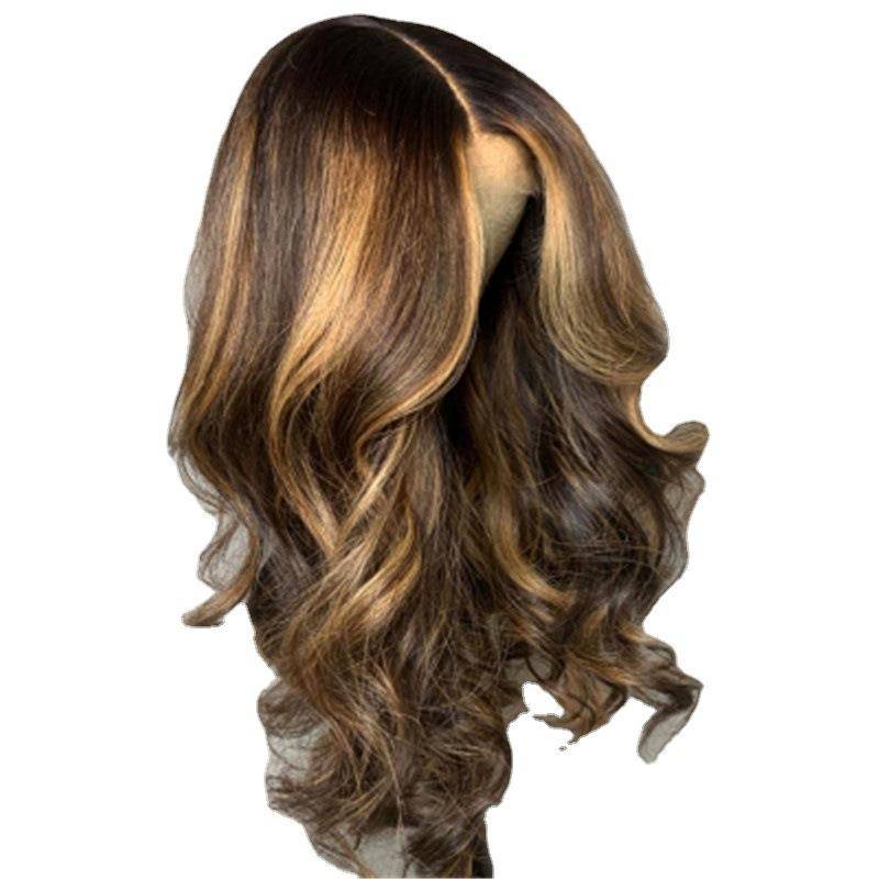 Genuine wig new European and American wigs, feasting long curly rose net head cover manufacturers wigs