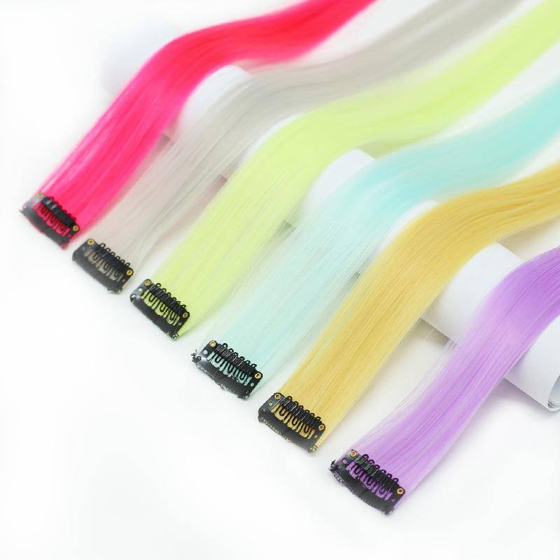 Wig female color connection tablets pick up a piece of children's haircut, single clip hanging ear dye hair film spot wholesale