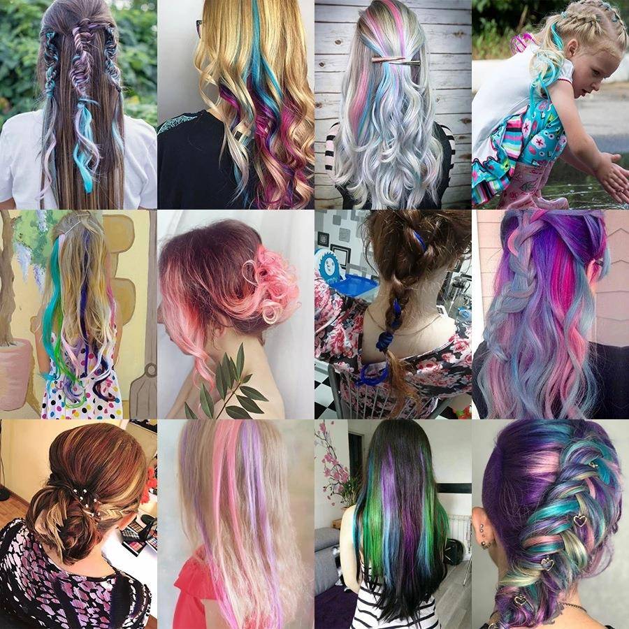 Wig female color connection tablets pick up a piece of children's haircut, single clip hanging ear dye hair film spot wholesale