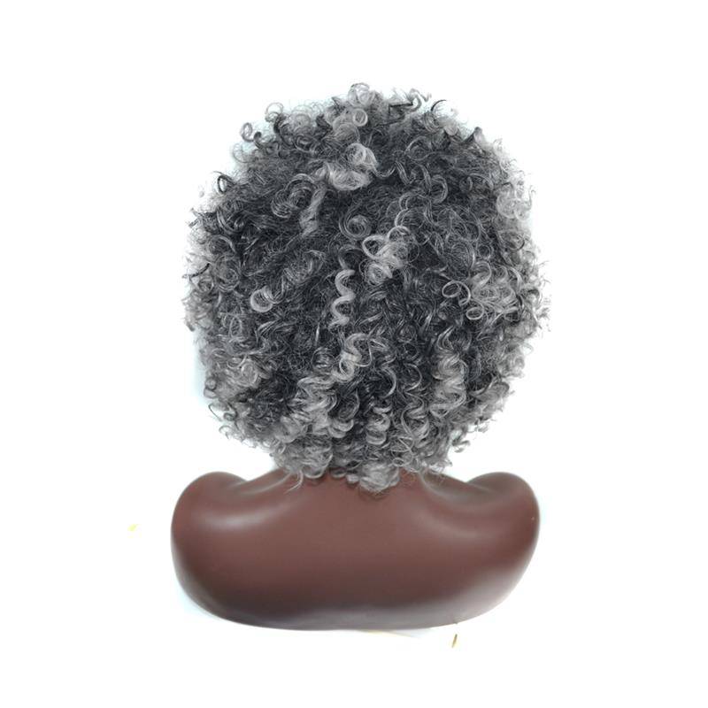 Wig head cover Ladies Gradient screw curls short short fluffy small curly hair fibrous cotton