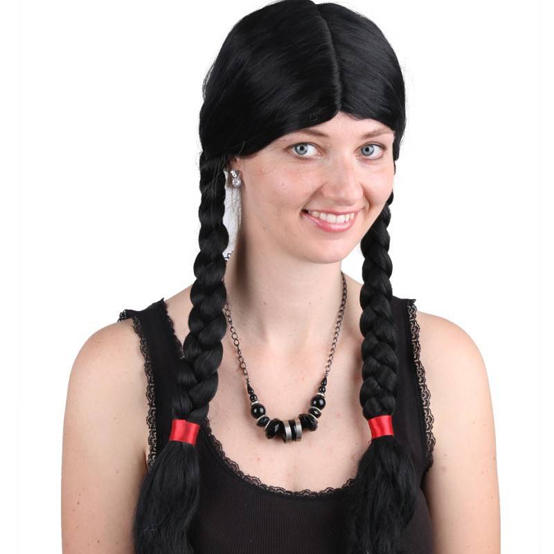 Black double twisted braid hair hairstyle short double -braid wiggle head cover performance wig queuing purse head cover