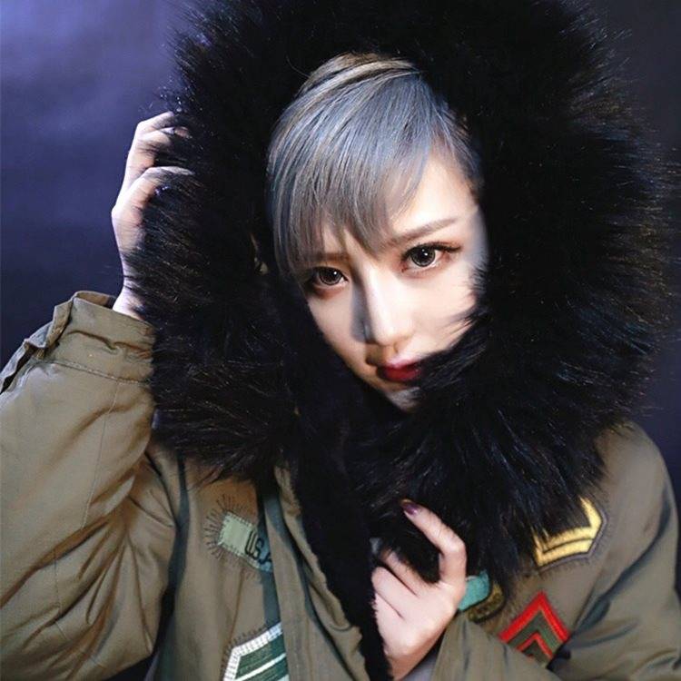 Brand Harajuku Wok Women's Short Hair BOBO handsome short straight hair Men's colorful grandma gray -white full hair