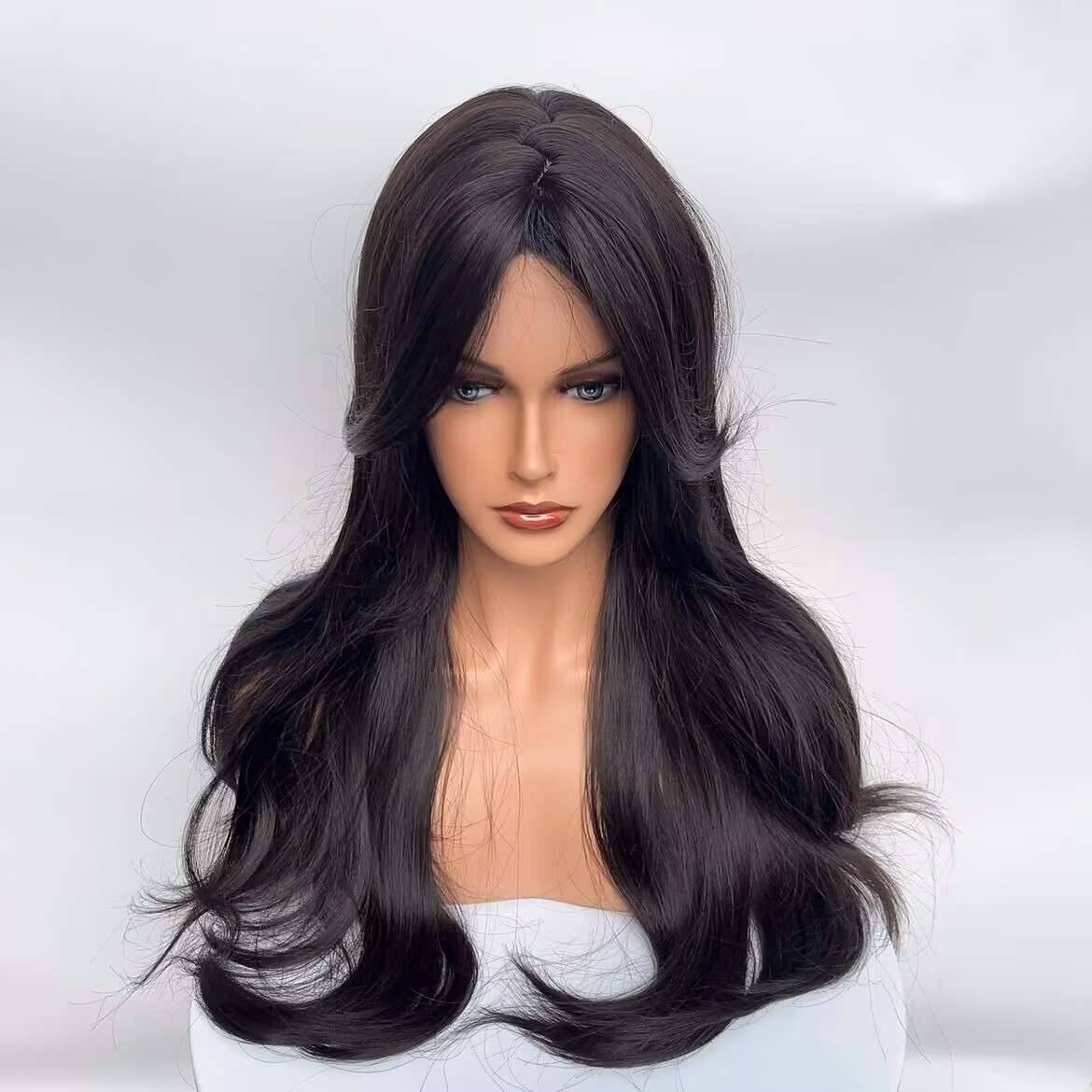 Star wig Ms. Divided long curly curly Amazon Speedon S -selling independent station hipped