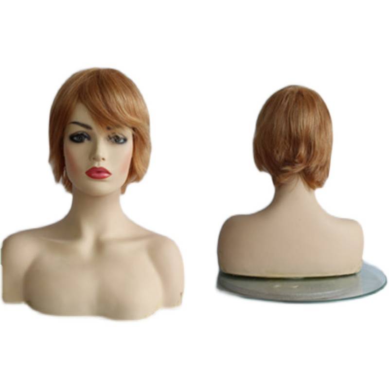 Ferry hair female short hair full head set of real head sets of real hair short hair short curly hair full orange gift network