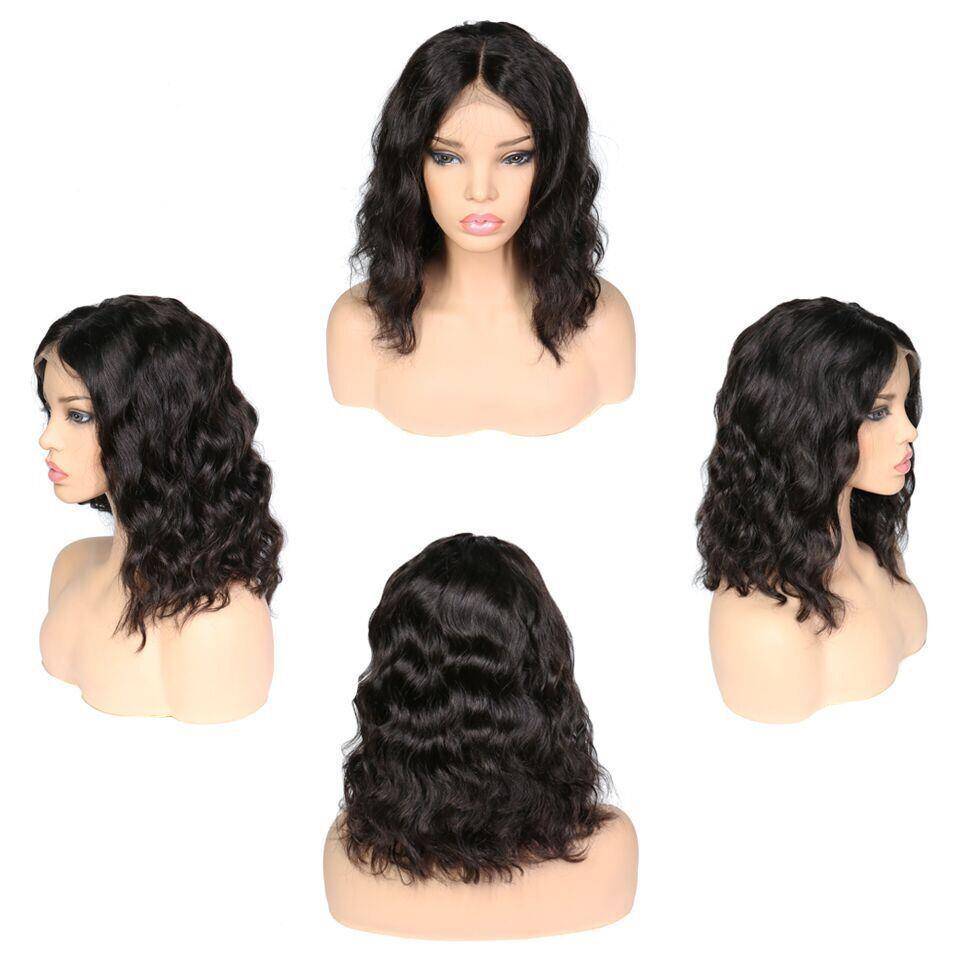 African high -temperature silk black hair fiber hair wave head cover black roll partial wave partial roll SUM short curly hair wig