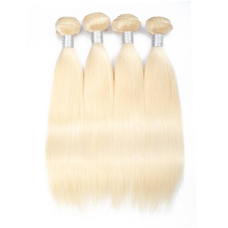 Straight Hair Bundles Weave Blonde 613 Live