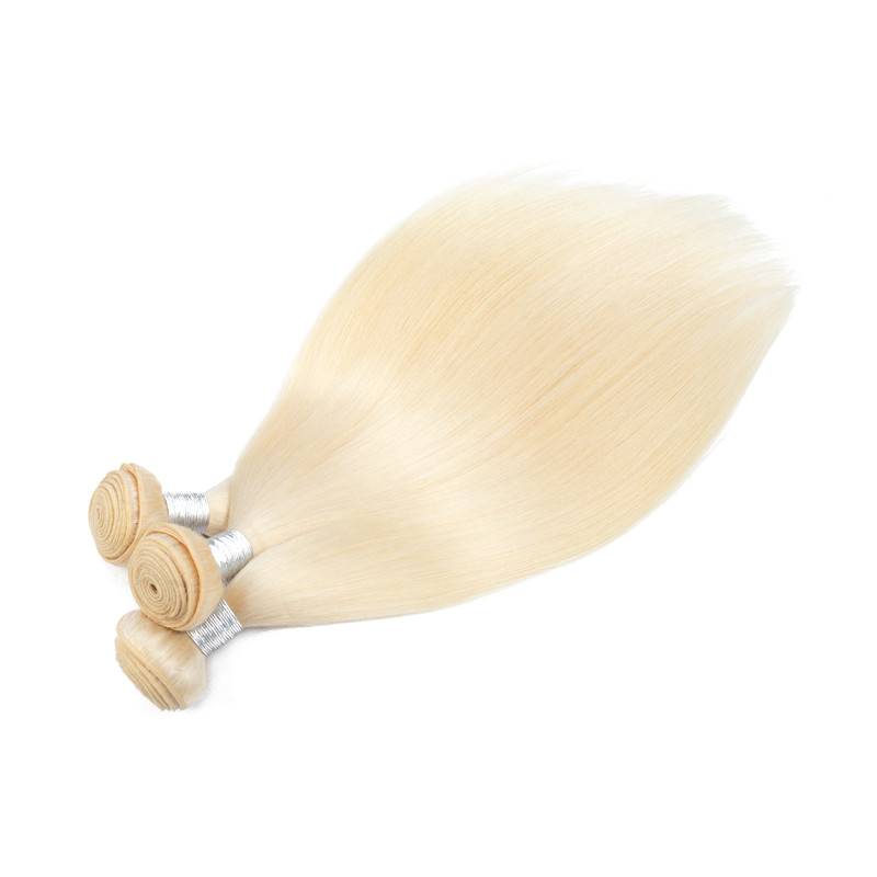 Straight Hair Bundles Weave Blonde 613 Live