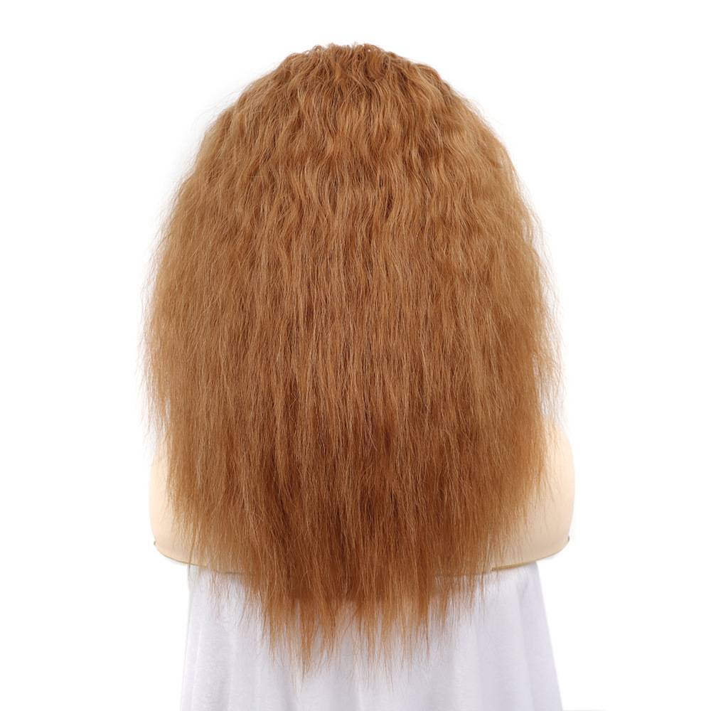 Wig Women's long head cover with corn hot curly hairstyle chemical fiber long curly hair wig