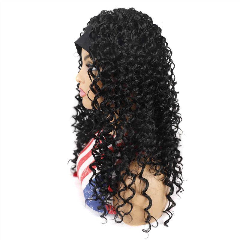 Short wiggle sleeve chemical fiber rolled headset fashion long curly hair wig