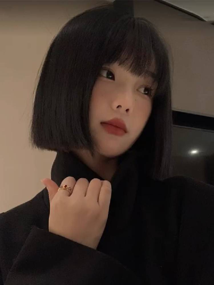 Wig female short hair Bobo head daily age reduction fashion lolita high cranial top natural fluffy full header