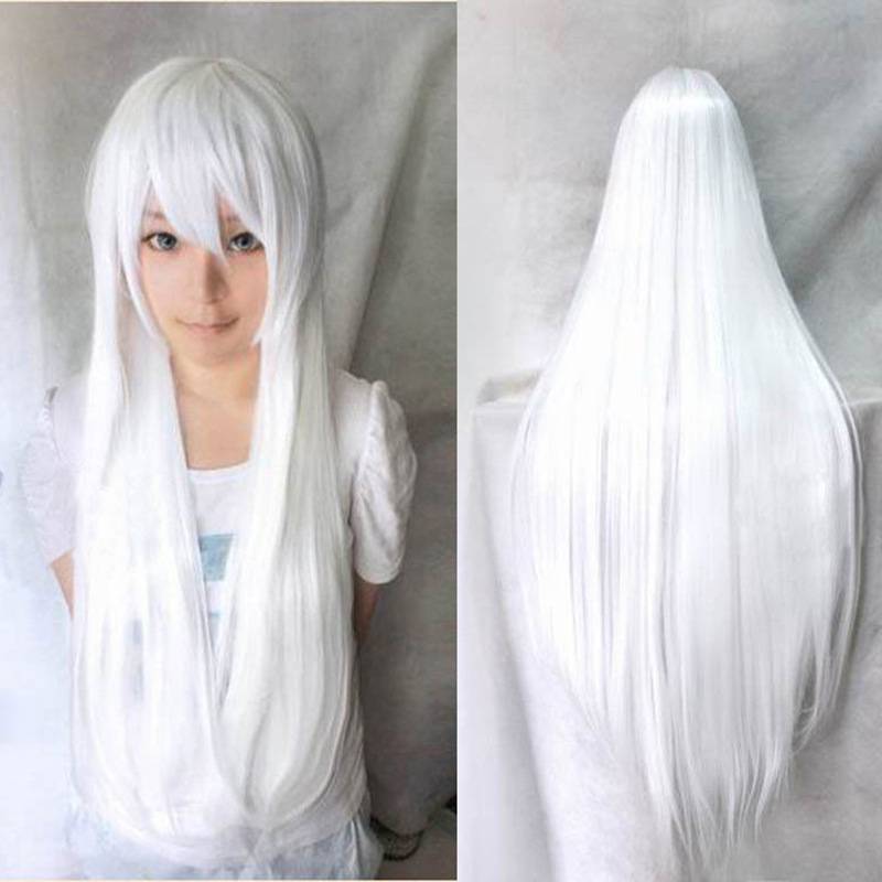 Christmas wig Speed Tong color COS COS fake hair multi -use anime wig Europe and the United States 80cm long straight hair