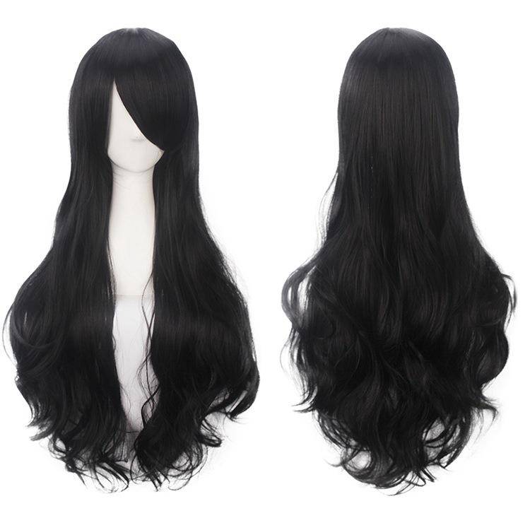 Direct selling European and American COS wig color anime anime wigs with high temperature silk universal 80cm long curly hair