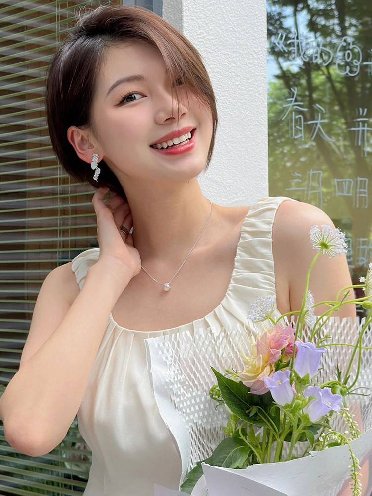 Ferry hair female short hair True real -life hair fashion natural short wave bald chemotherapy special full header short hair