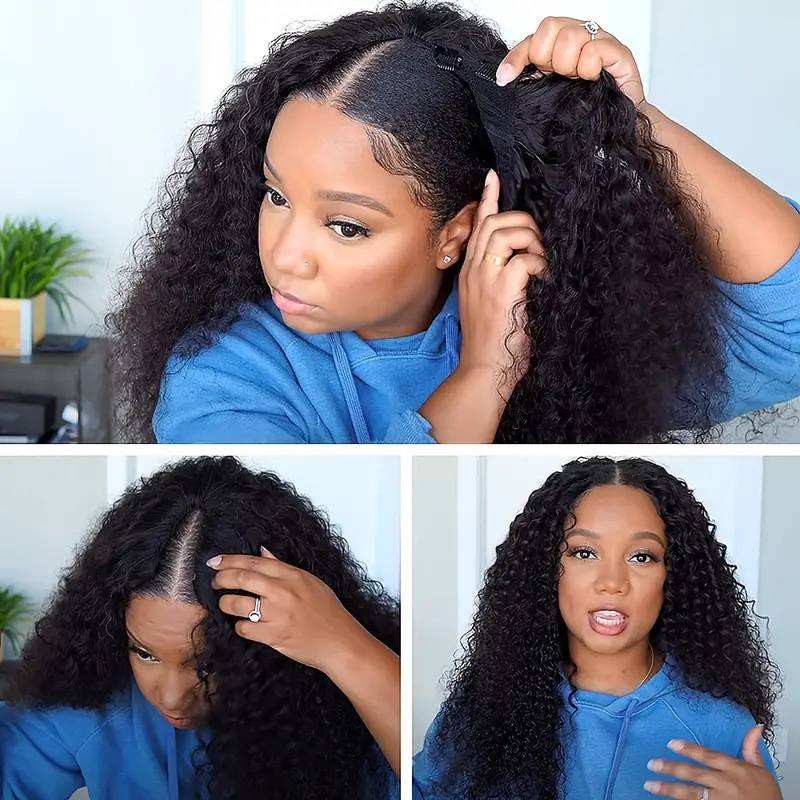 African cross -border wig European and American fashion female front lace lace 13*4 small roll natural everyday full set