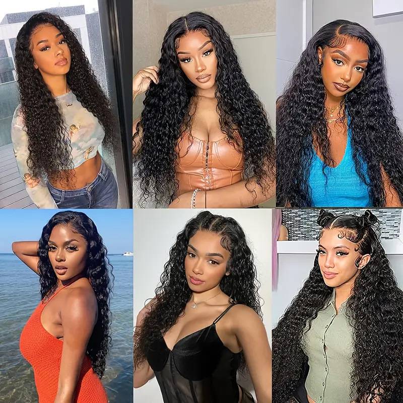 African cross -border wig European and American fashion female front lace lace 13*4 small roll natural everyday full set
