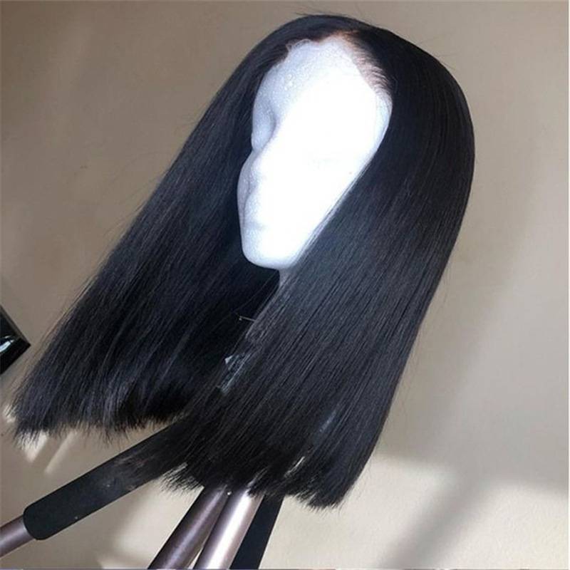 African wigs, long hair, European and American fashion BoBO head, bangs collarbone hair black pseudo head cover