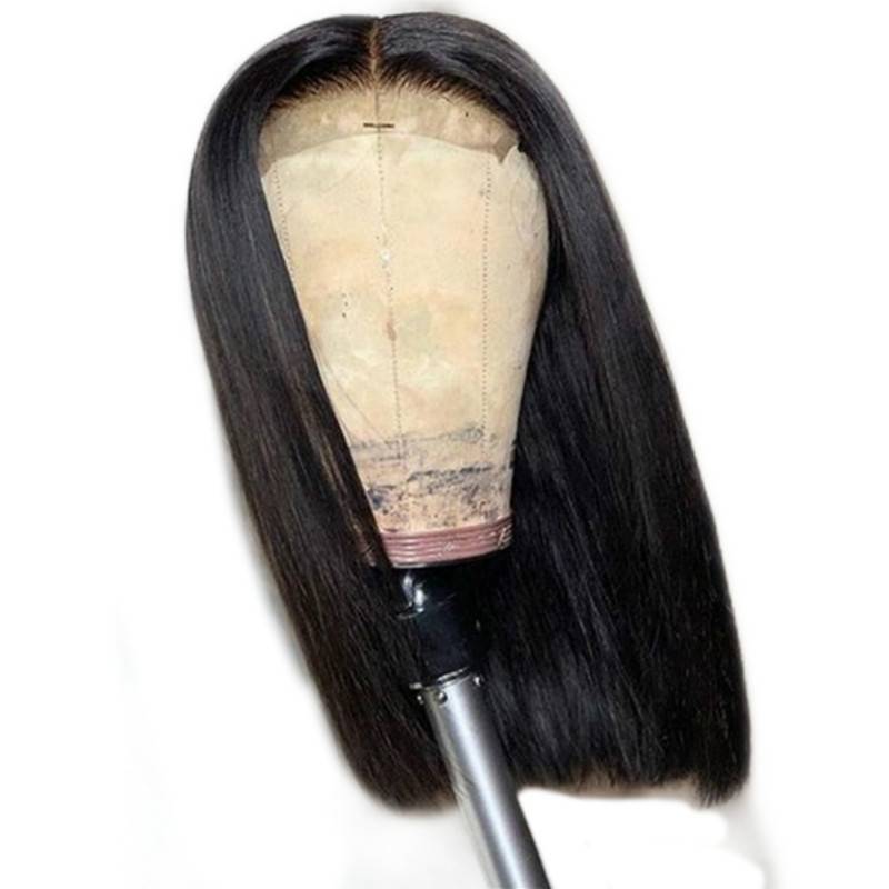 African wigs, long hair, European and American fashion BoBO head, bangs collarbone hair black pseudo head cover