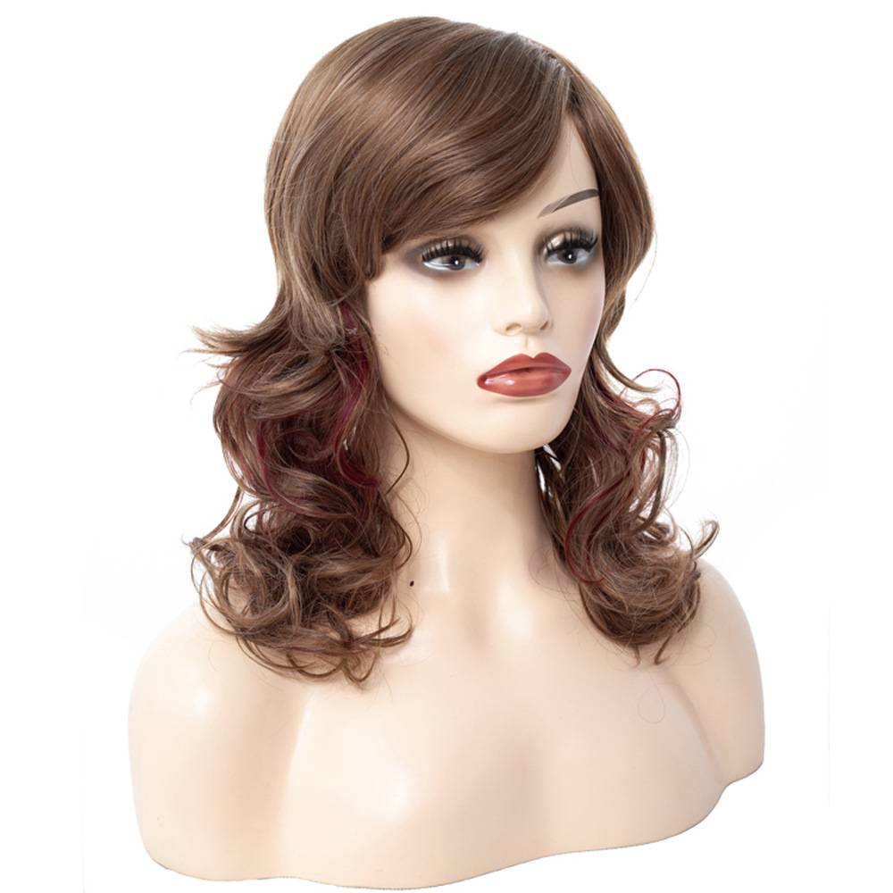 Ww2-01 European and American ladies wig head hood, short curls, natural fluffy feminine fibrous wiggle hoods