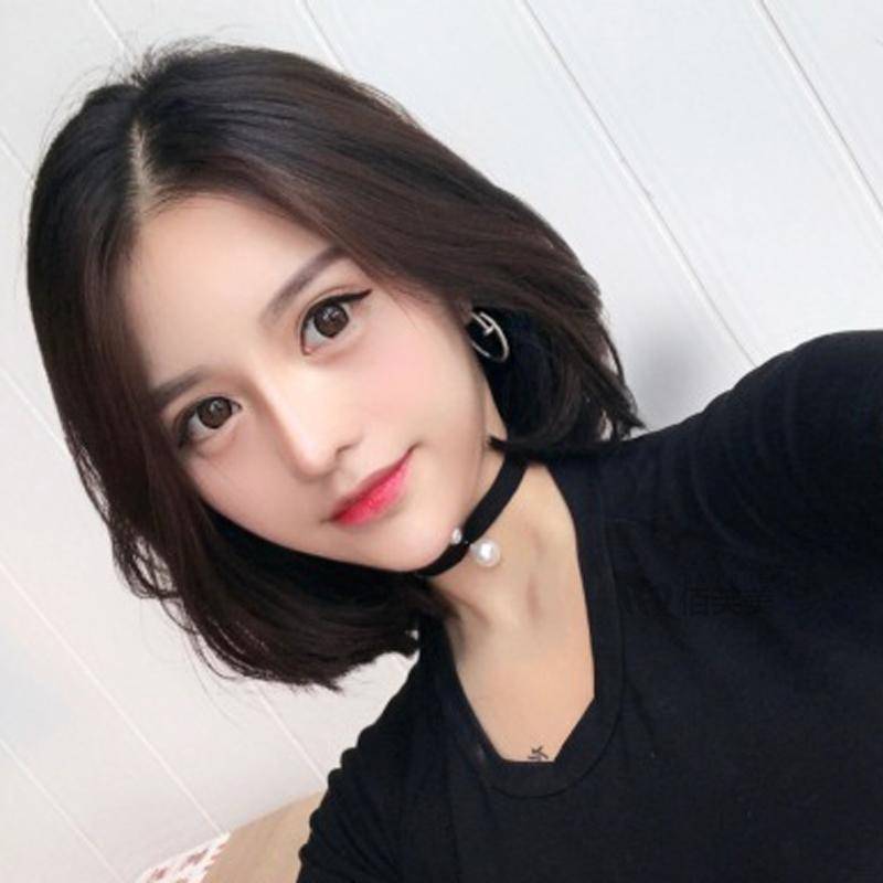 European and American wig Ms. Short hair short straight hair bobo head cosplay divided bangs fashion student headhers