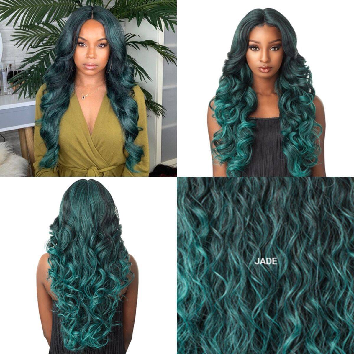 European and American Halloween Christmas cosplay chemical fiber wiggle hoods fashionable green long curly hair cover