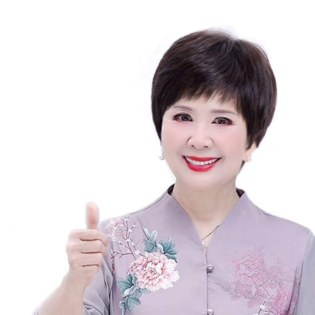 Ferry hair female short hair full hair fake set Summer middle -aged and elderly natural full -headed ladies mother