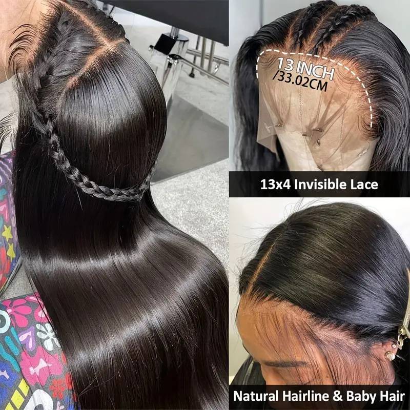 Cross -border fashion long straight hair wigs of African hot -selling lace lace are naturally full of straight hair