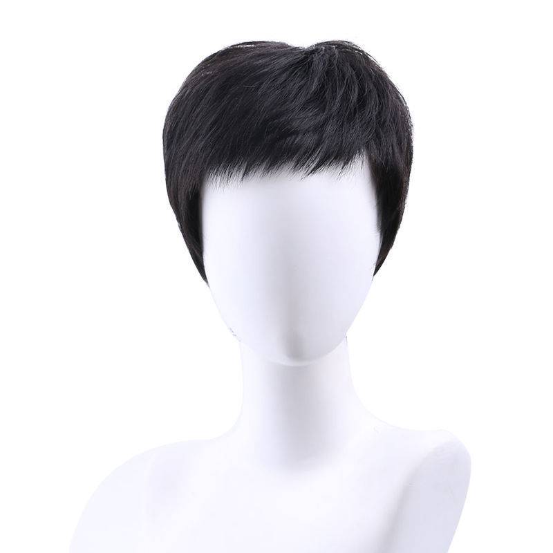 Super short hair male fashion network red Douyin, the same neutrophic T -air fluffy face, naturally realistic full set