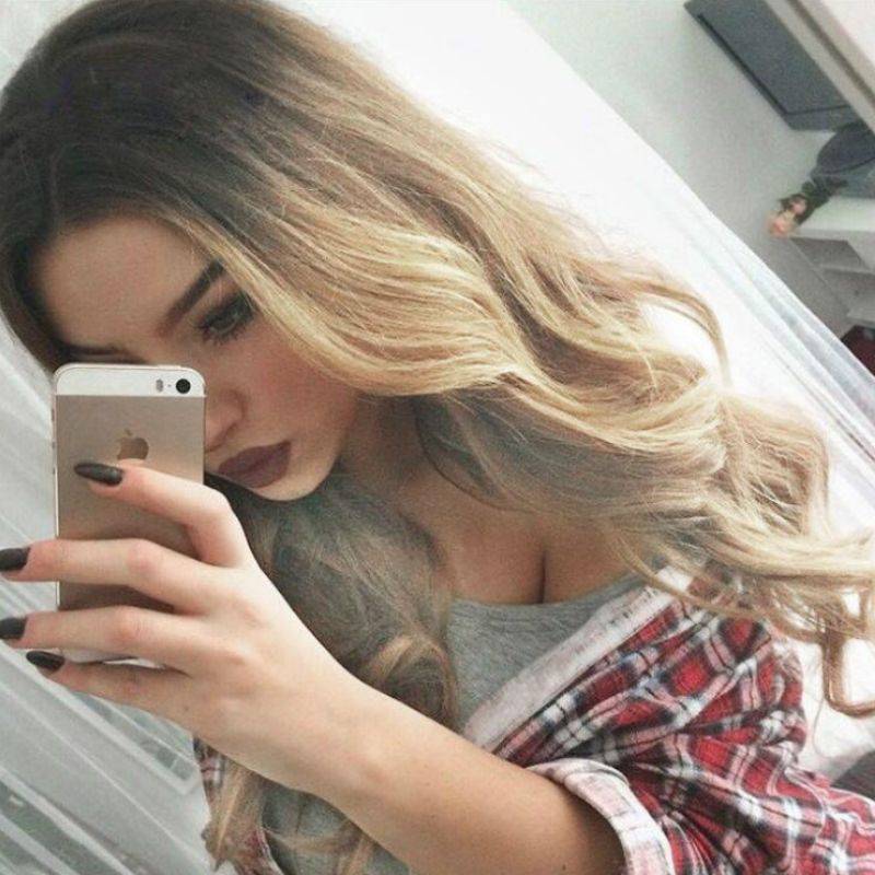 European and American wig girl gradient long curly curly body wave wigs African fashion chromaton dyeing long hair