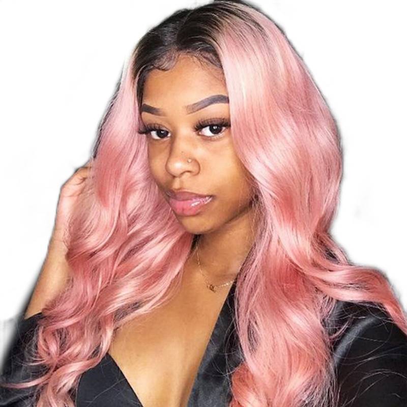European and American wig girl gradient long curly curly body wave wigs African fashion chromaton dyeing long hair