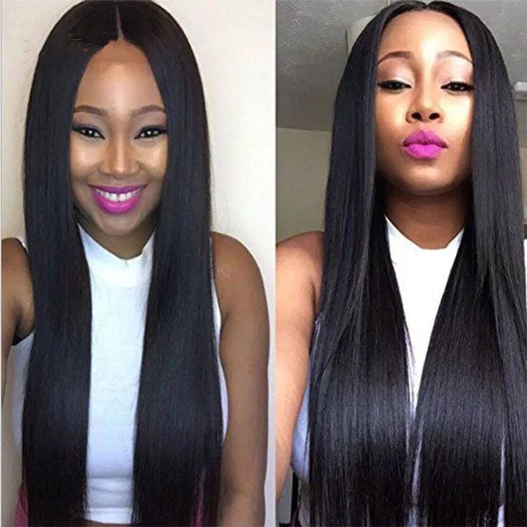 European and American Africa, bangs, gaps, long hair, straight hair temperament, face simulation, fashion network red full set