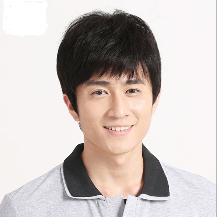 Middle -aged and elderly men's summer thin models are naturally realistic middle -aged men's short hair simulation hair silk wig