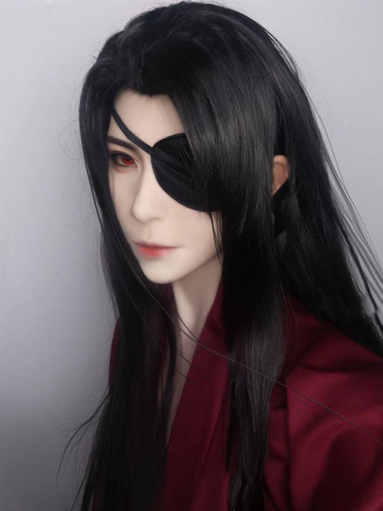 Wig female long hair is naturally realistic Hanfu costume daily men's white cos hairstyle ancient style full set