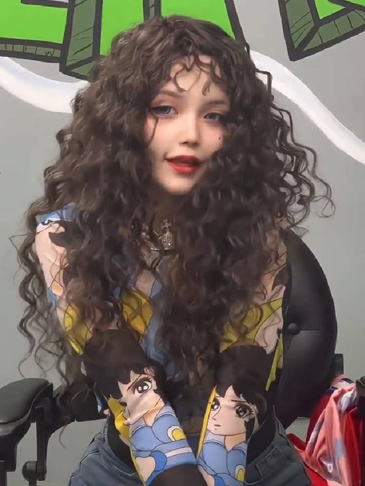 Latin American curls female long hair fashion European and American wind wool curl long curly curly hair fluffy natural simulation full set