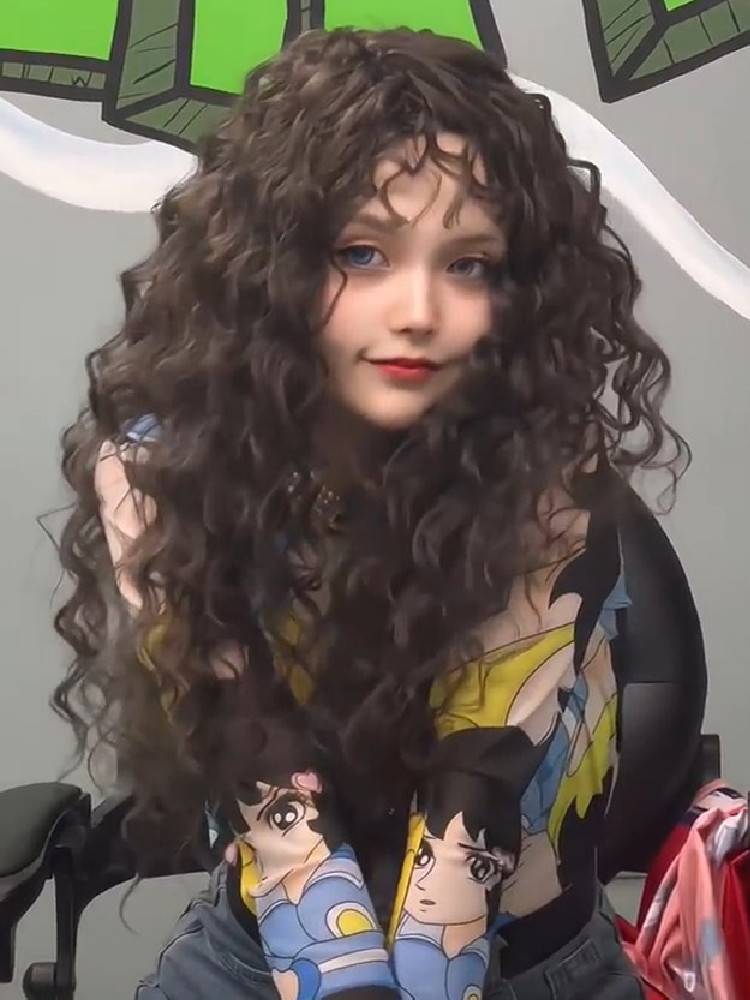 Latin American curls female long hair fashion European and American wind wool curl long curly curly hair fluffy natural simulation full set