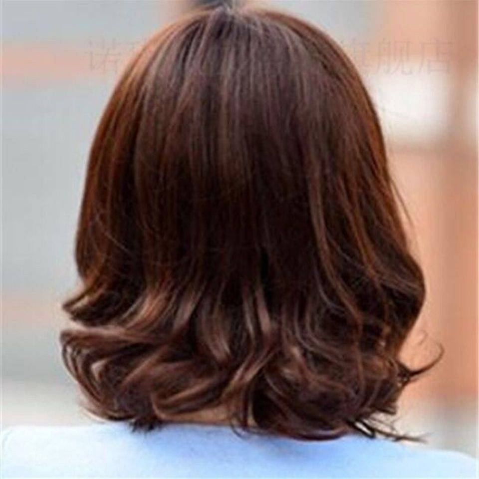 Wig female long hair medium curly hair, large wave collarbone hair pear head fluffy, natural first head cover female wig
