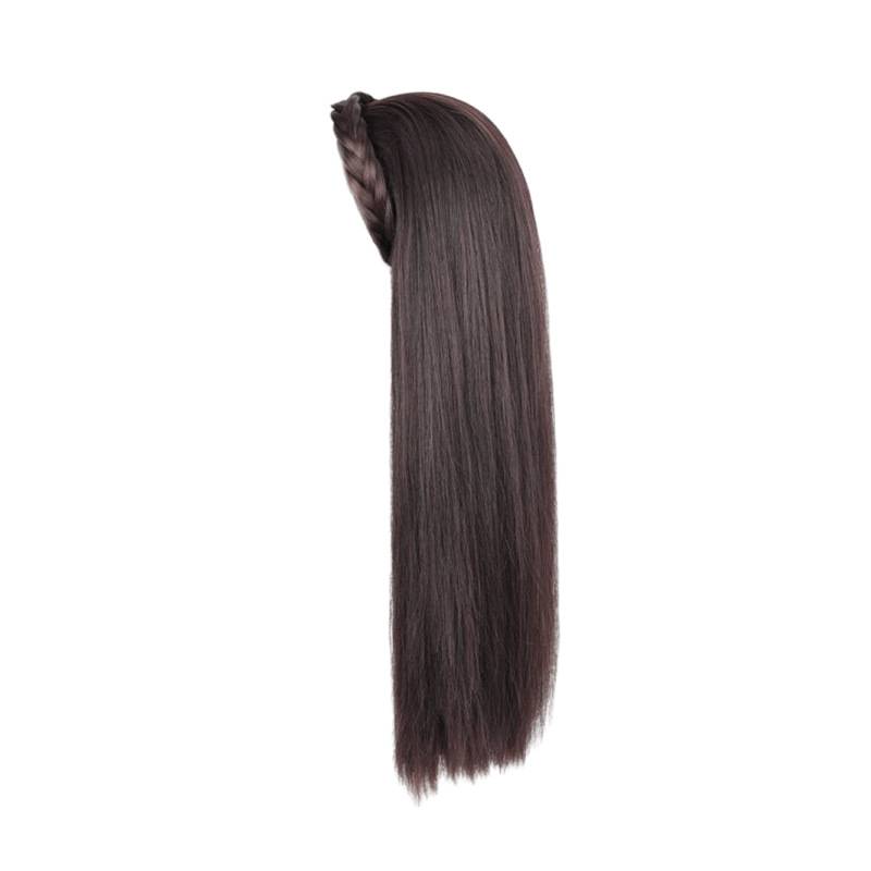 European and American cross -border wig female fish bone braid hair hoop half -headed chemical fiber long curly hair manufacturers spot direct sales
