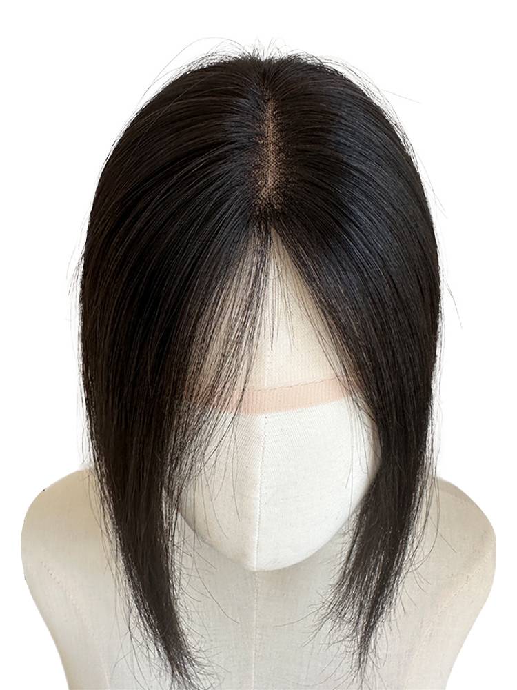 The new product Mono network lightly supplement the high cranial top to cover the white hair and the haircut, the wig is really breathable bangs