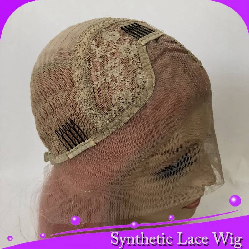 Big roll orange -red lace wig High -temperature silk hood 60 cm cosplay animation live broadcast
