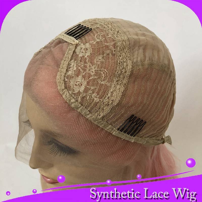 Big roll orange -red lace wig High -temperature silk hood 60 cm cosplay animation live broadcast