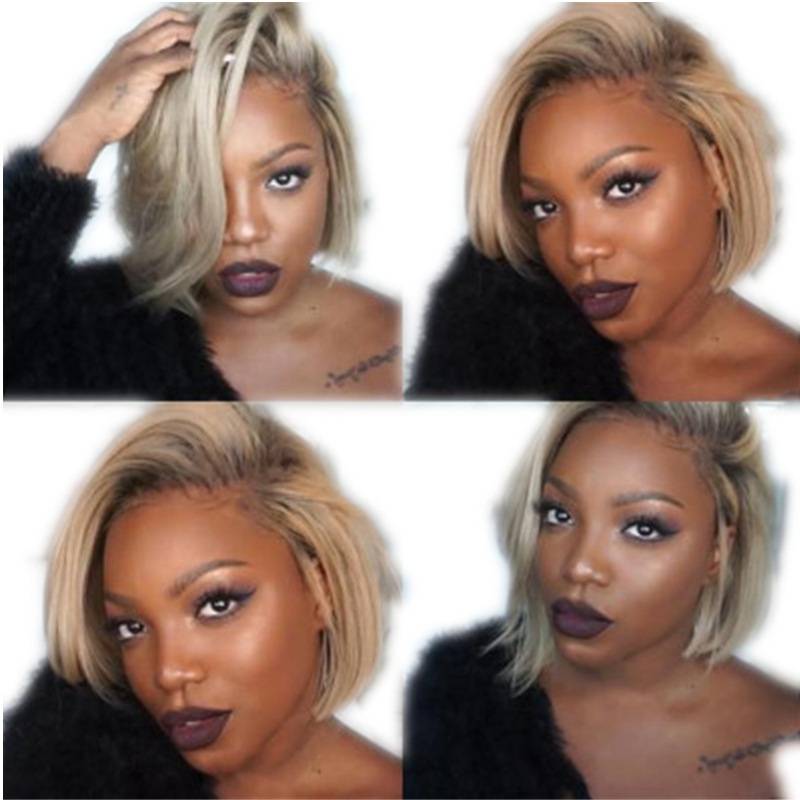 European and American ladies wigs of yellow short curly hair are divided into wave head wig fibrous hair suits