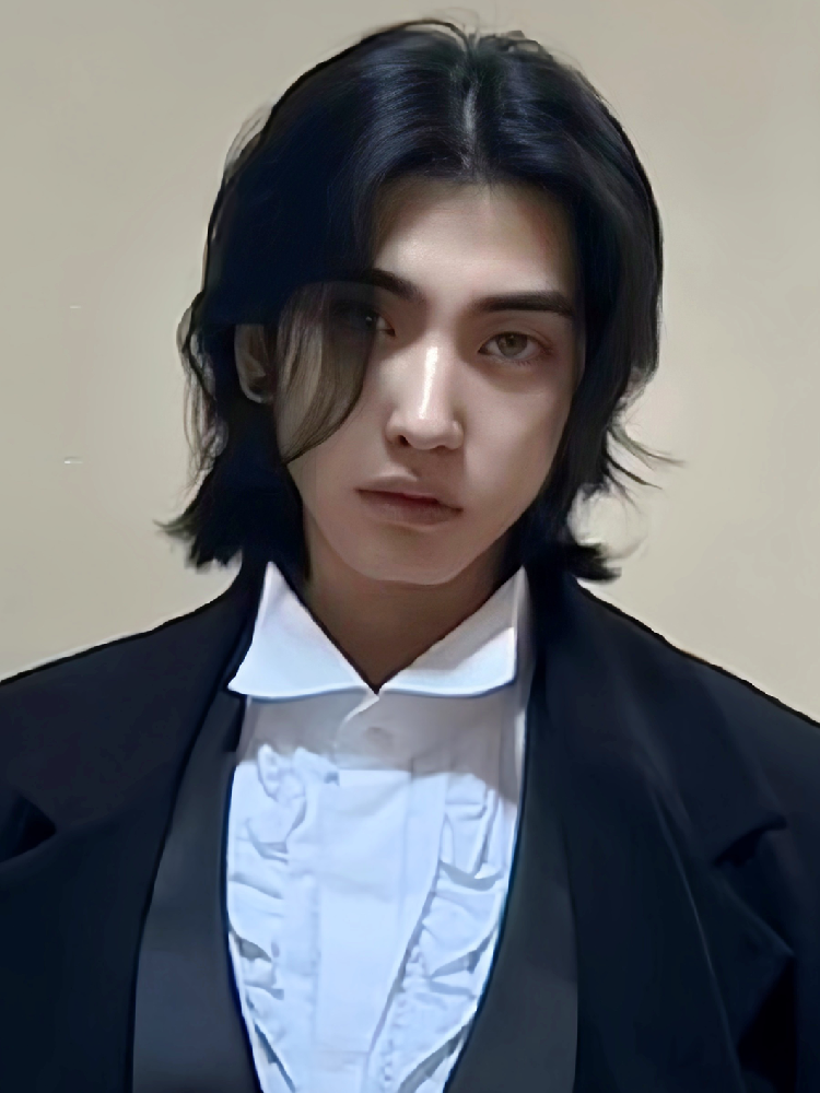 Wolf tail wig Men's short hair stylish handsome catfish head mature male temperament is divided into bangs personality photo full head set