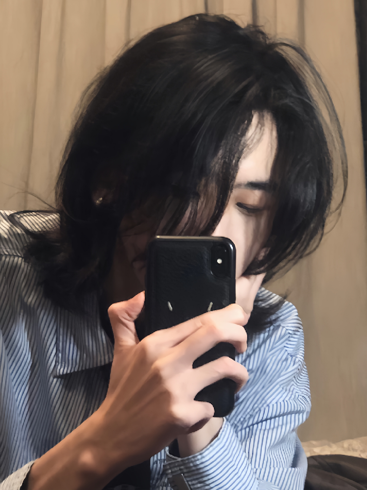 Wolf tail wig Men's short hair stylish handsome catfish head mature male temperament is divided into bangs personality photo full head set
